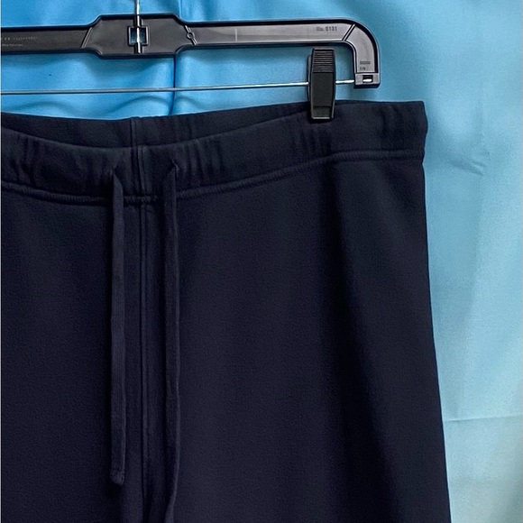 Frank & Eileen CATHERINE Triple Fleece Wide Leg Crop Sweatpants Size: L Navy - Picture 5 of 16